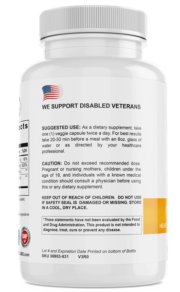 Vitamin D3 + K2 supplement bottle by TRT LABORATORIES, supports health and fitness, with a message supporting disabled veterans.